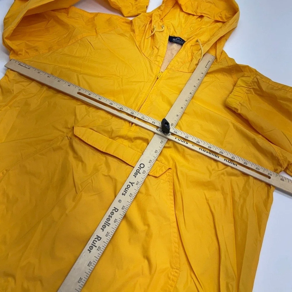 Woolrich Windbreaker‎ Mens Large Yellow Vintage Gorpcore Outdoor Rain Jacket